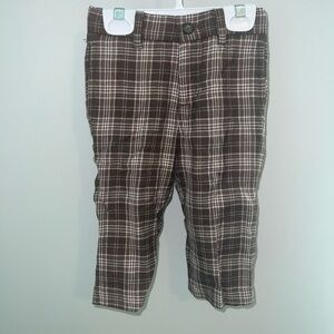 Janie and Jack brown plaid pants
